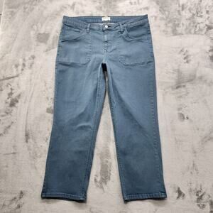 Maurices M Jeans Womens 18W Blue Tapestry High Rise Slim Straight Ankle Stretch